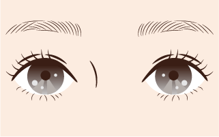 涙袋が目立たない目元