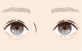 涙袋が際立つ目元